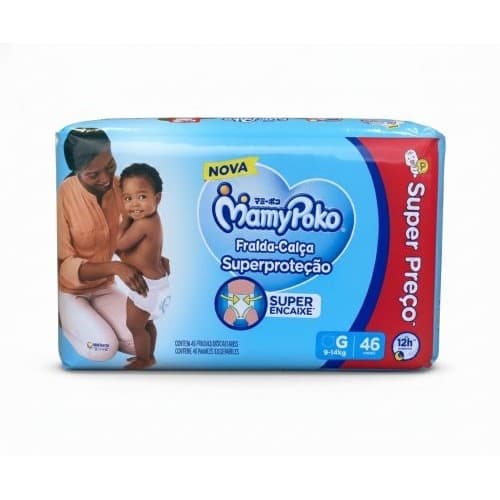 Mamypoko Fralda-calça Superproteção Super Encaixe 12h G 46un