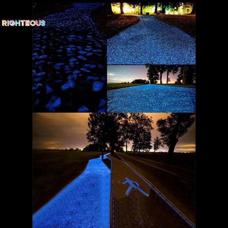 Rightrous 1000 Pçs Areia Luminosa Brilho No Escuro Seixos Pedra Casa Jardim Ao Ar Livre Caminho Gramado Decoração Tanque