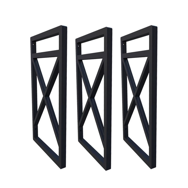 Suporte De Prateleira Estilo Industrial Kit Três Peças 15 / 20/ 25x37 Cor Preto