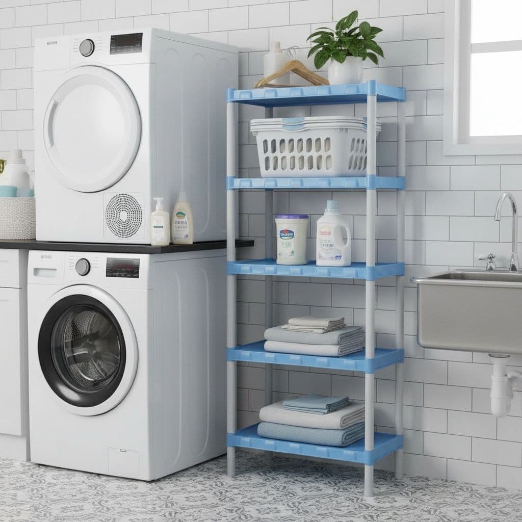 Estante Modular Azul Bebê 5 Prateleiras Multi Uso Quarto Infantil Organização