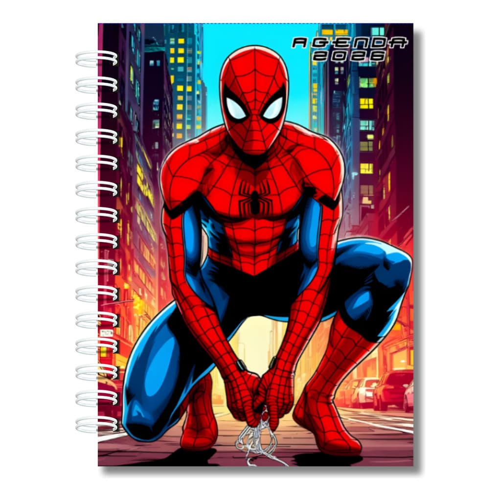 Agenda Herói Aranha 2026 Capa Dura Agenda Escolar