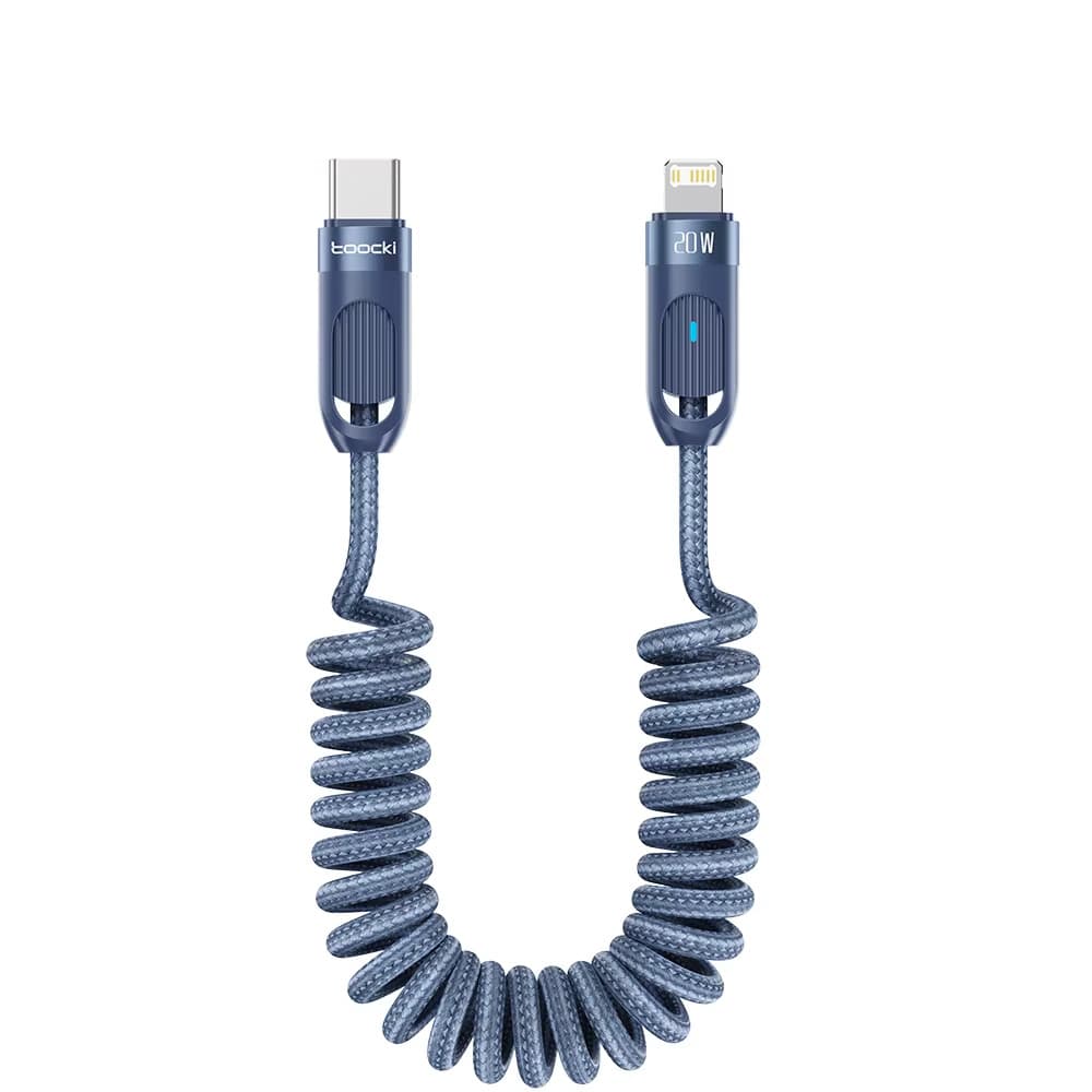Cabo Espiral Tipo C p/ iPhone tipo Lightning ideal para Carro