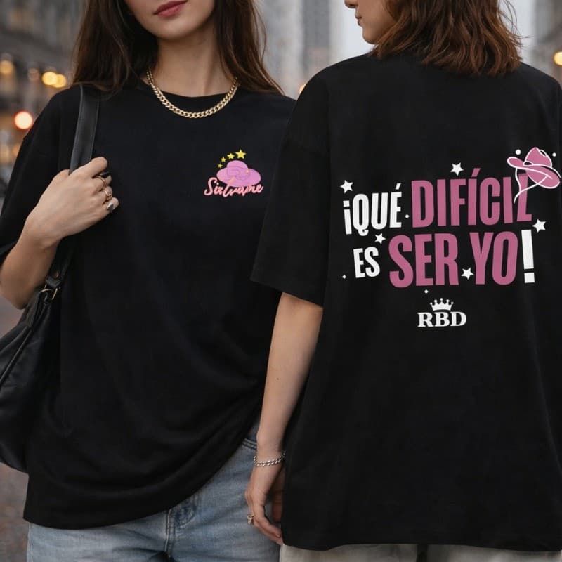 Camisa RBD Blusa Estampada Rebeldes Camiseta Confortavel T-shirt Básica Rebelde Chapéu Turnê Brasil