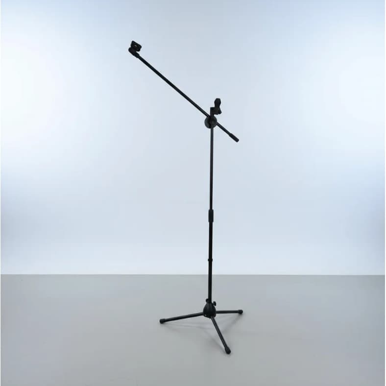 SUPORTE PEDESTAL TRIPE MICROFONE GIRAFA C CACHIMBO GM10 SATY