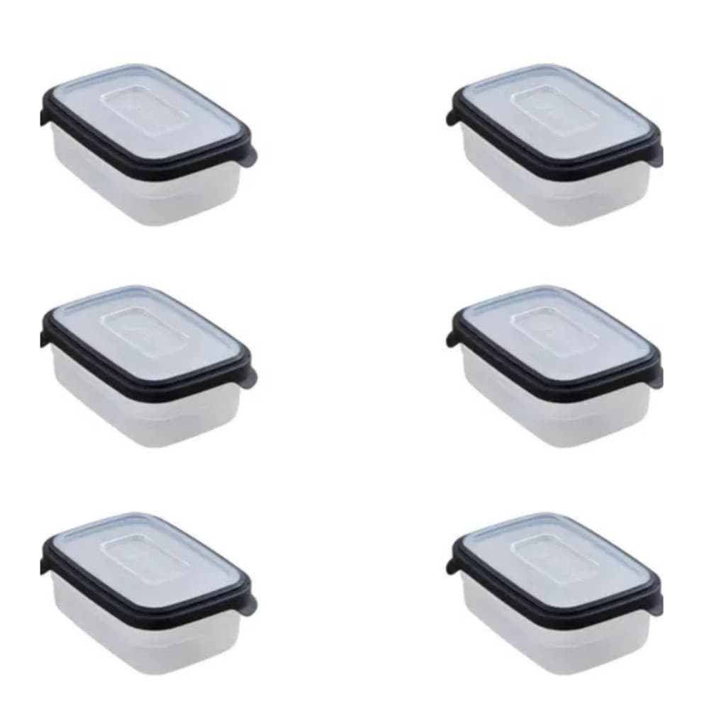 Kit 6 Potes Marmita 500ml BPA Free com Vedação Helsim