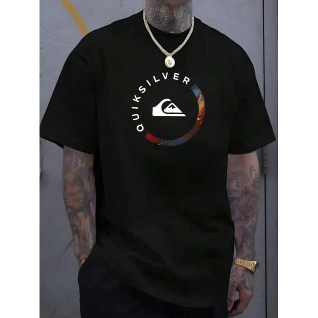 Camiseta Masculina Quik Retro Lançamento Camisa Básica 100% Algodão Fio 30.1