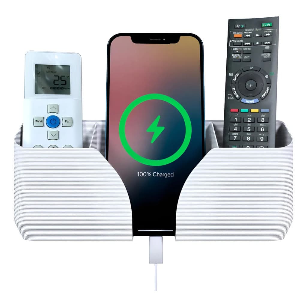 Suporte De Parede Porta 2 Controles Remoto Ar Tv E 1 Celular