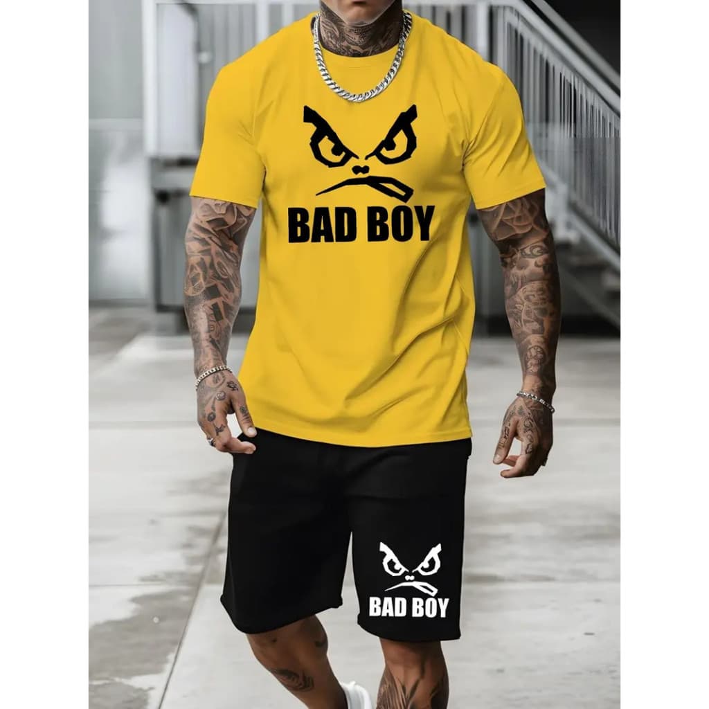 Conjunto Masculino Camisa 100% Algodão DTF  e Short TECKTEL  Bady Boy