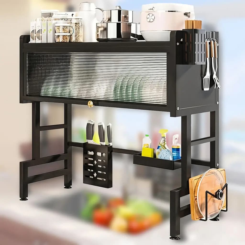 Escorredor de Louça 85cm - Organizador de Pia para Pratos - Cozinha Completa e Apartamentos