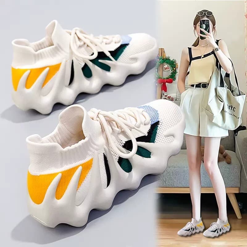 Polvo sapatos femininos inverno 2025 venda quente voando tecido malha respirável Fitness pular corda coco correndo sapat