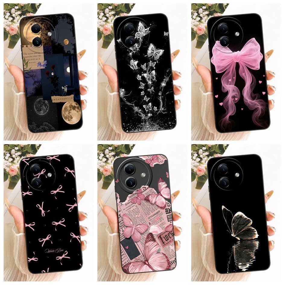 Nova Embalagem Para Itel S24 S667LN Caso De Telefone Moda Bowknot Macio Fosco TPU Silicone Capa Traseira S 24 À Prova De