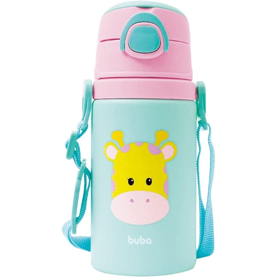 Garrafinha de Alumínio Animal Fun 450ml - Girafa - Buba