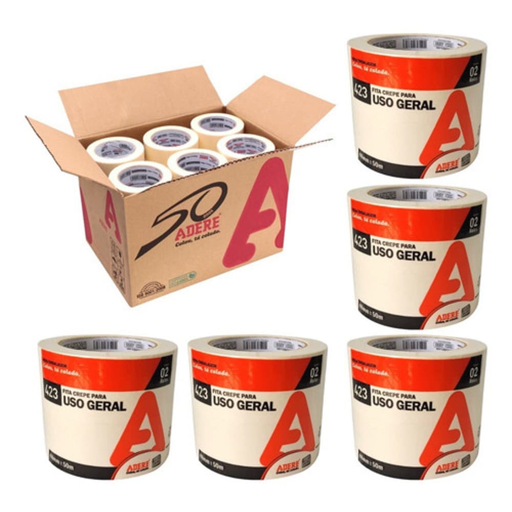 ADERE KIT C/6 CREPE PARA USO GERAL 423 48MMX50M