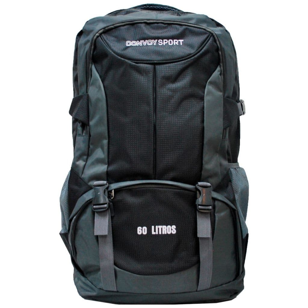 Mochila Camping para Trilha Viagem Reforçada Tática Múltiplos Bolsos 60L - Camping - Convoy