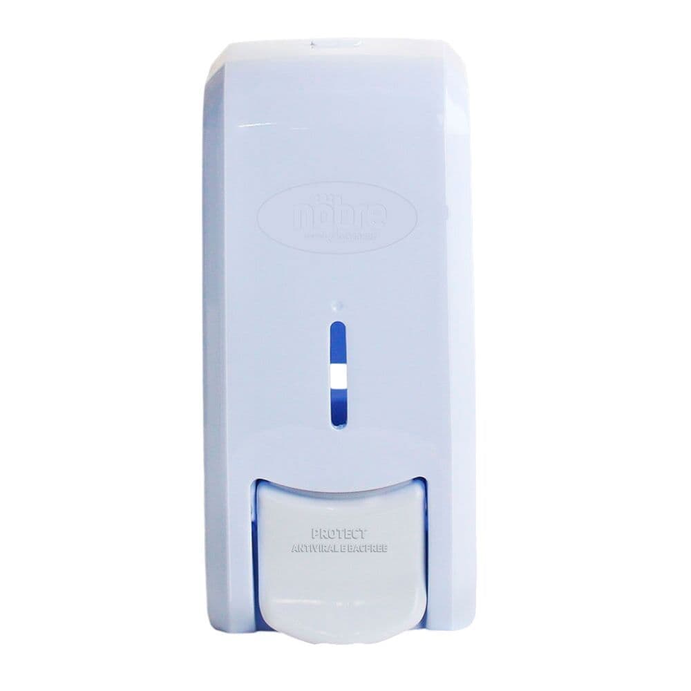 Dispenser Sabonete Líquido Álcool Gel Nobre 800ml Preto Branco Tecla Protect Antivírus