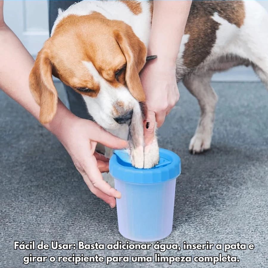 Copo Limpador Patas Silicone Cachorro Balde Limpeza Pet Passeio Pezinho Unha Sujeira
