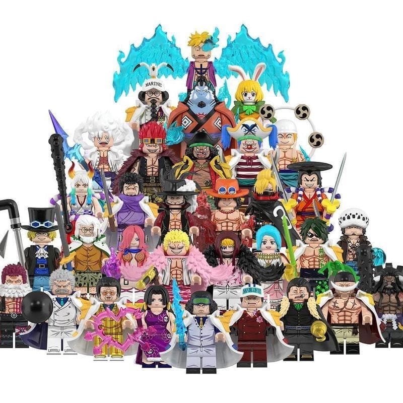 Lego blocos de construção uma peça minifigura série Luffy Zoro Capudo Flamenco Kaido macaco amarelo Aokiji akuu brinqued