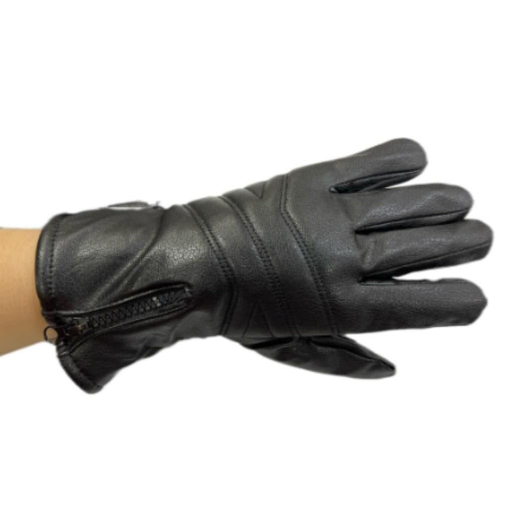 Luvas de motociclismo vintage em couro genuíno/luvas de motociclismo impermeáveis/com zíper