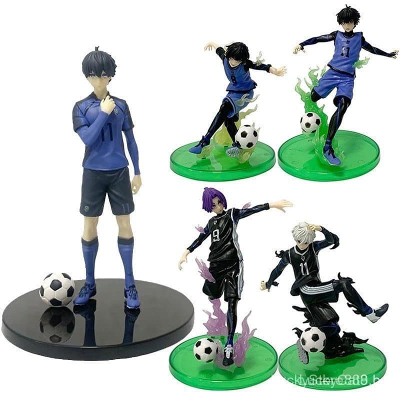 Figura de ação BLUE LOCK Yoichi Isagi Naji Seishiro 17 cm enfeites de modelo de menino de futebol