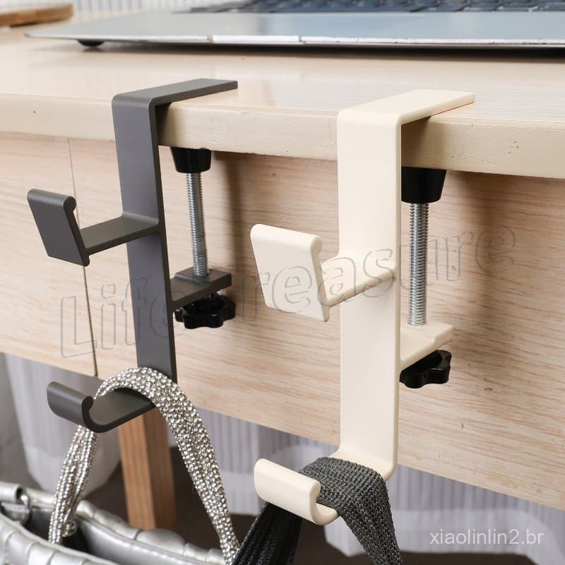 Gancho De Clipe De Borda De Mesa De Metal-Cabide De Fixação Ajustável-Suporte De Armazenamento Que Economiza Espaço-Rack