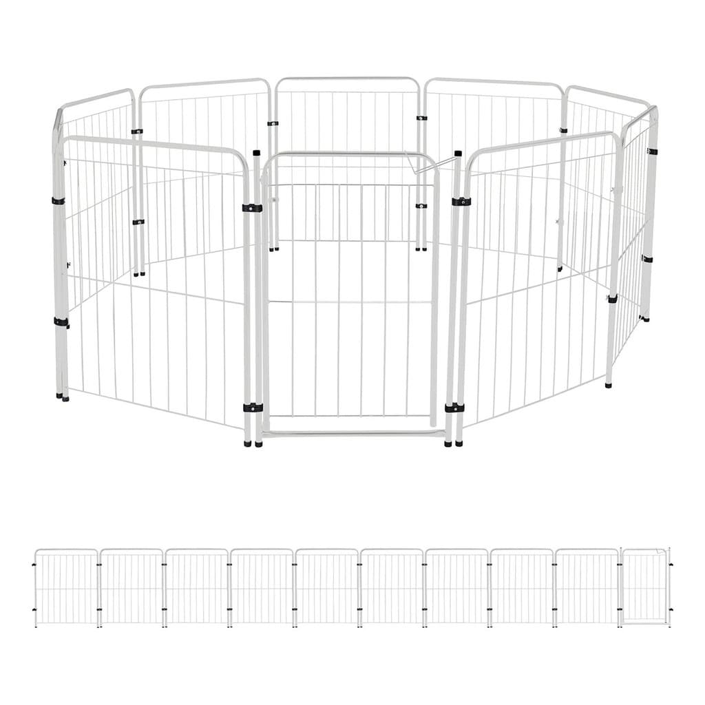 Cercado Grade 658x82cm Portão + 9 Módulos Segurança Pet Cães Cachorro