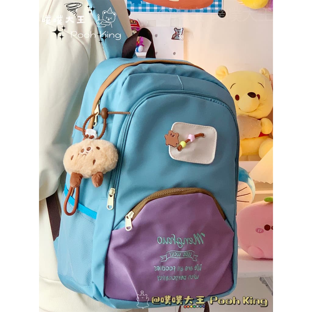 Ins bonito estilo Preppy mochila feminina estudante do ensino médio grande capacidade saco de escola estudante universit