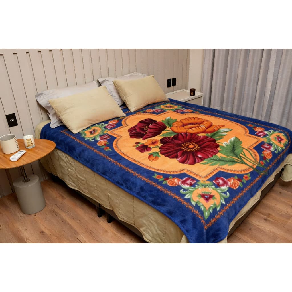 Manta Soft Casal 1,80m x 2,10m 100% Poliéster para Cama ou Sofá Diversas Estampas-LH