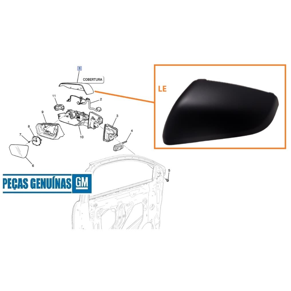 Capa retrovisor LD Equinox 2018-2023 - 84305417