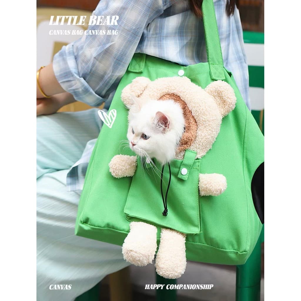 Bolsa transporte aberta para pet - cachorros cães e gatos - Estilo listras