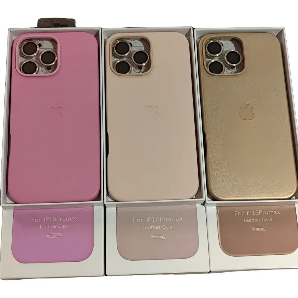 Capinha Magnética Couro Para iPhone 16 Pro Max Cores Novas + PELICULA DE BRINDE