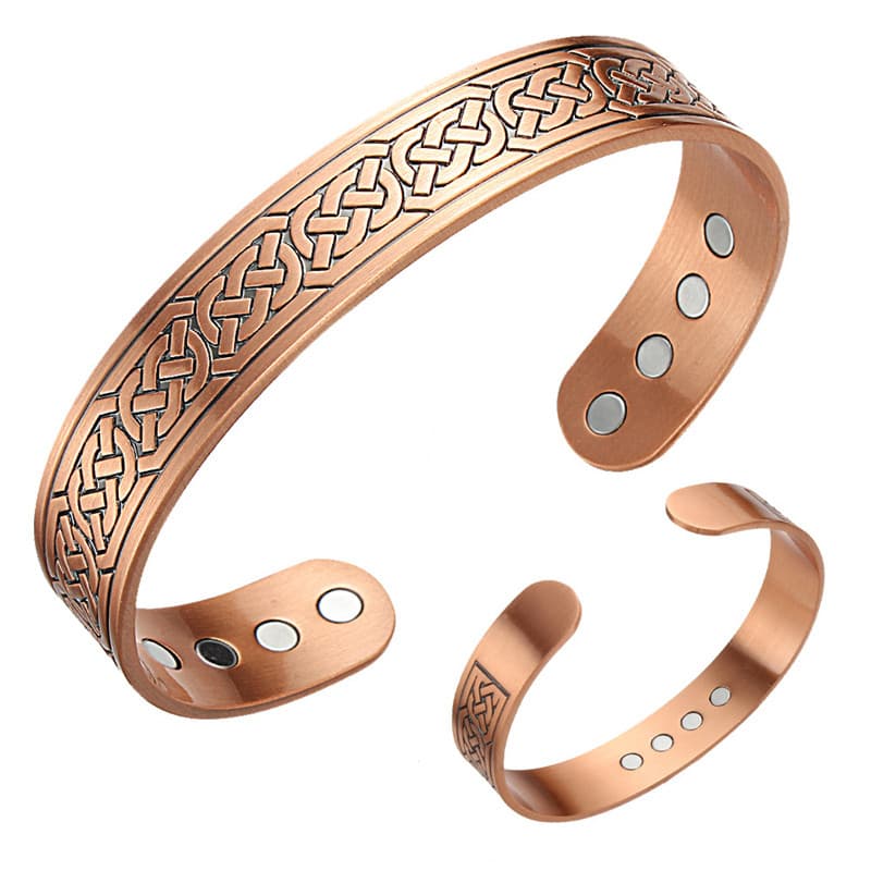 Viking amuleto saúde pulseira 99.99% cobre puro sorte combinação três-em-um pulseira magnética masculino feminino pulsei