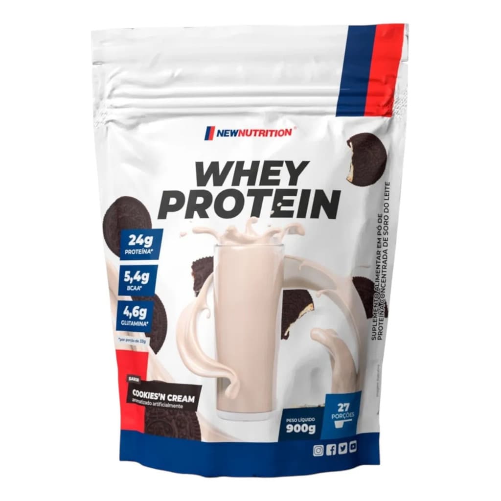 Whey Protein Concentrado Newnutrition Sabor Cookies 900g