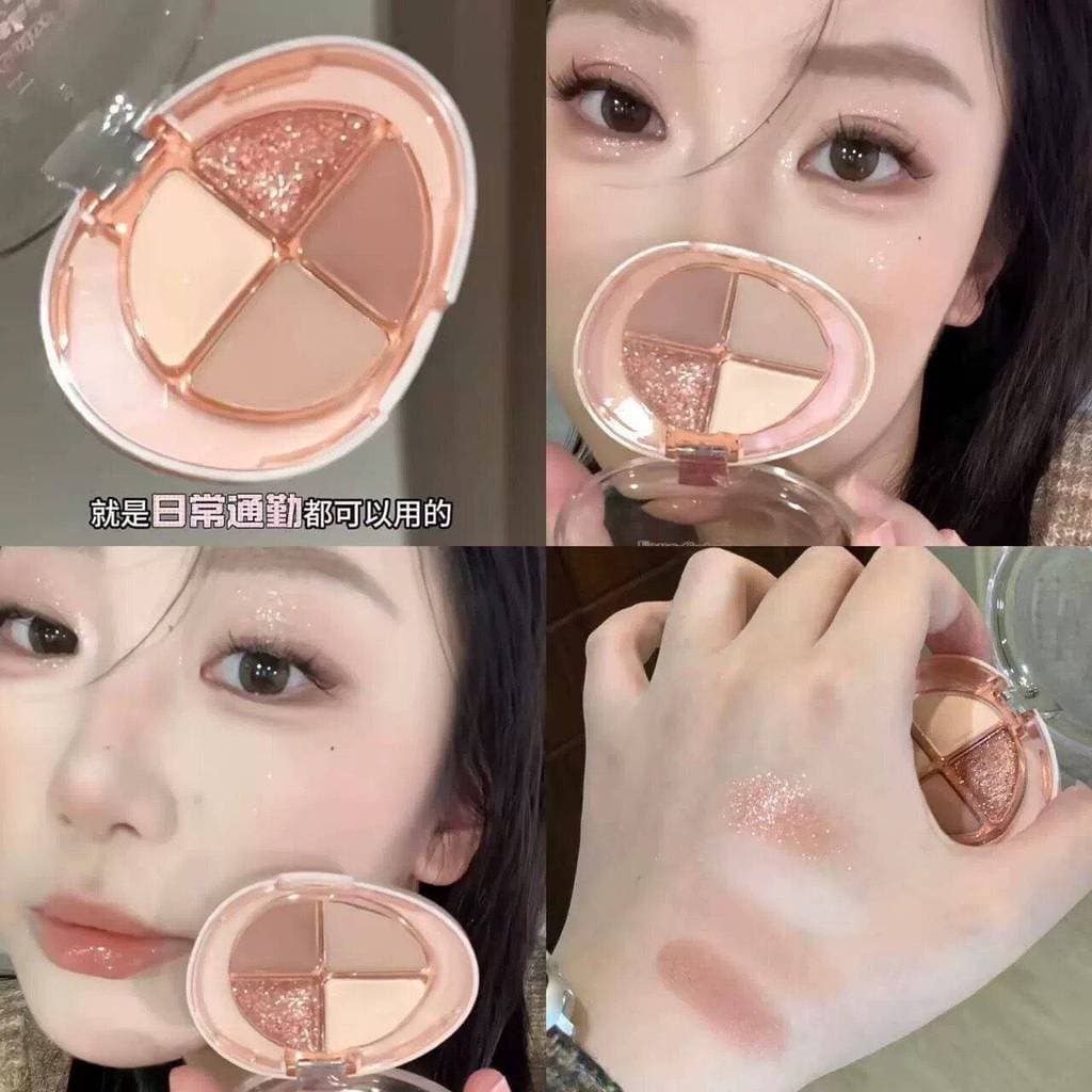 Paleta diária de sombras para chá e leite com água fervente branca!Luz rosto terra cor estroboscópio portátil perolado f