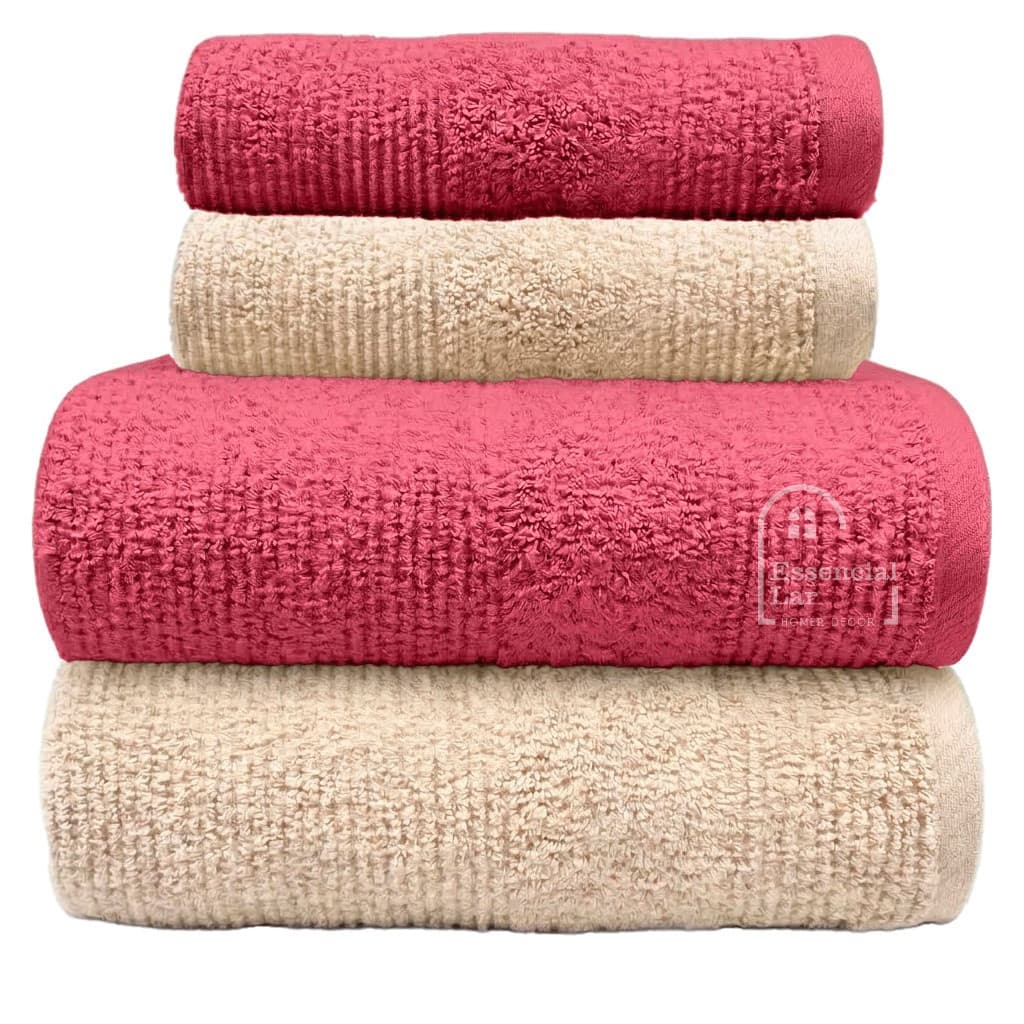 Kit 4 Toalhas (2 Banho + 2 Rosto) Banhão Macia Grossa Alta Absorção Grande Felpuda 100% Algodão