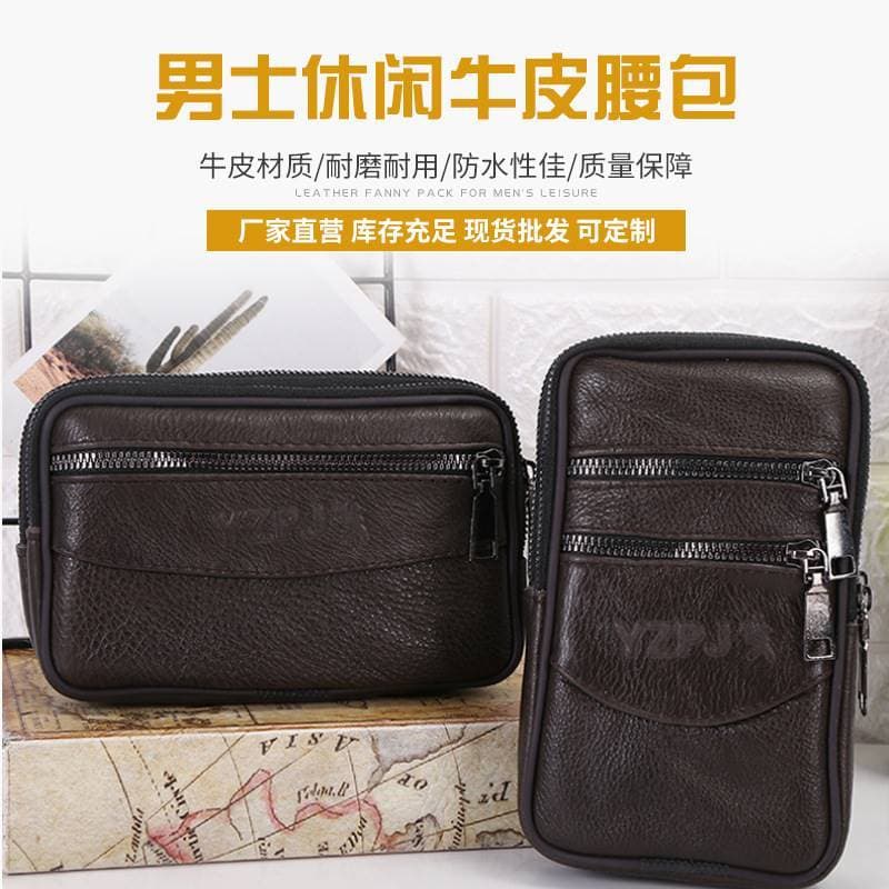 Novo Casual masculino usar cinto saco do telefone móvel cintura Vertical moeda bolsa multifuncional de meia-idade idosos