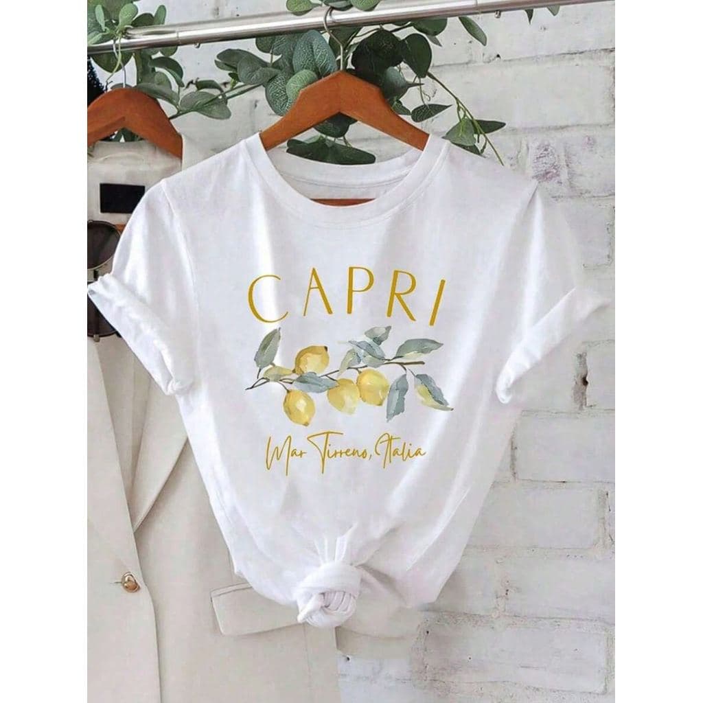 Camiseta T-shirt Feminina Capri Italia Tendencia