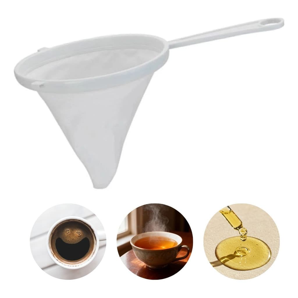 Coador De Pano Tecido P/ Café Chá Óleo Reutilizável 12cm