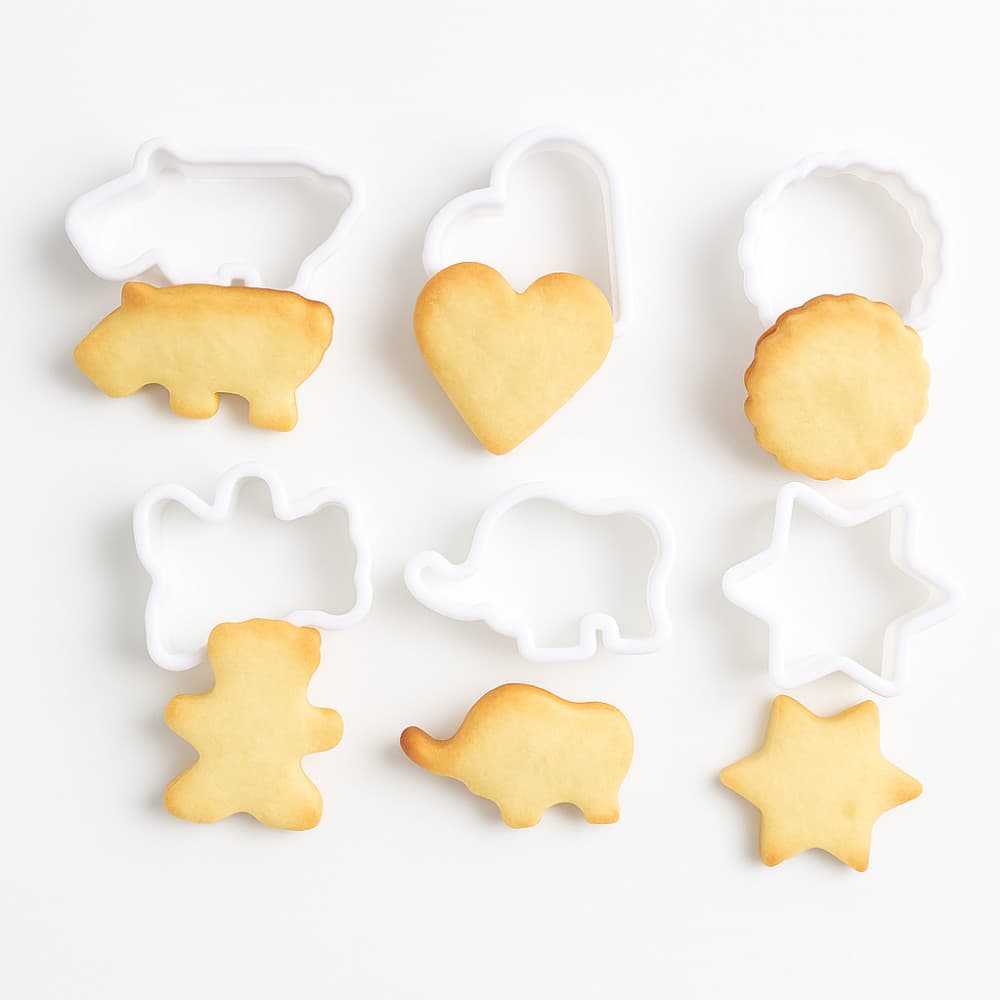 Cortador Molde de Plástico Para Biscoito com 6 Peças Divertidos Criativo