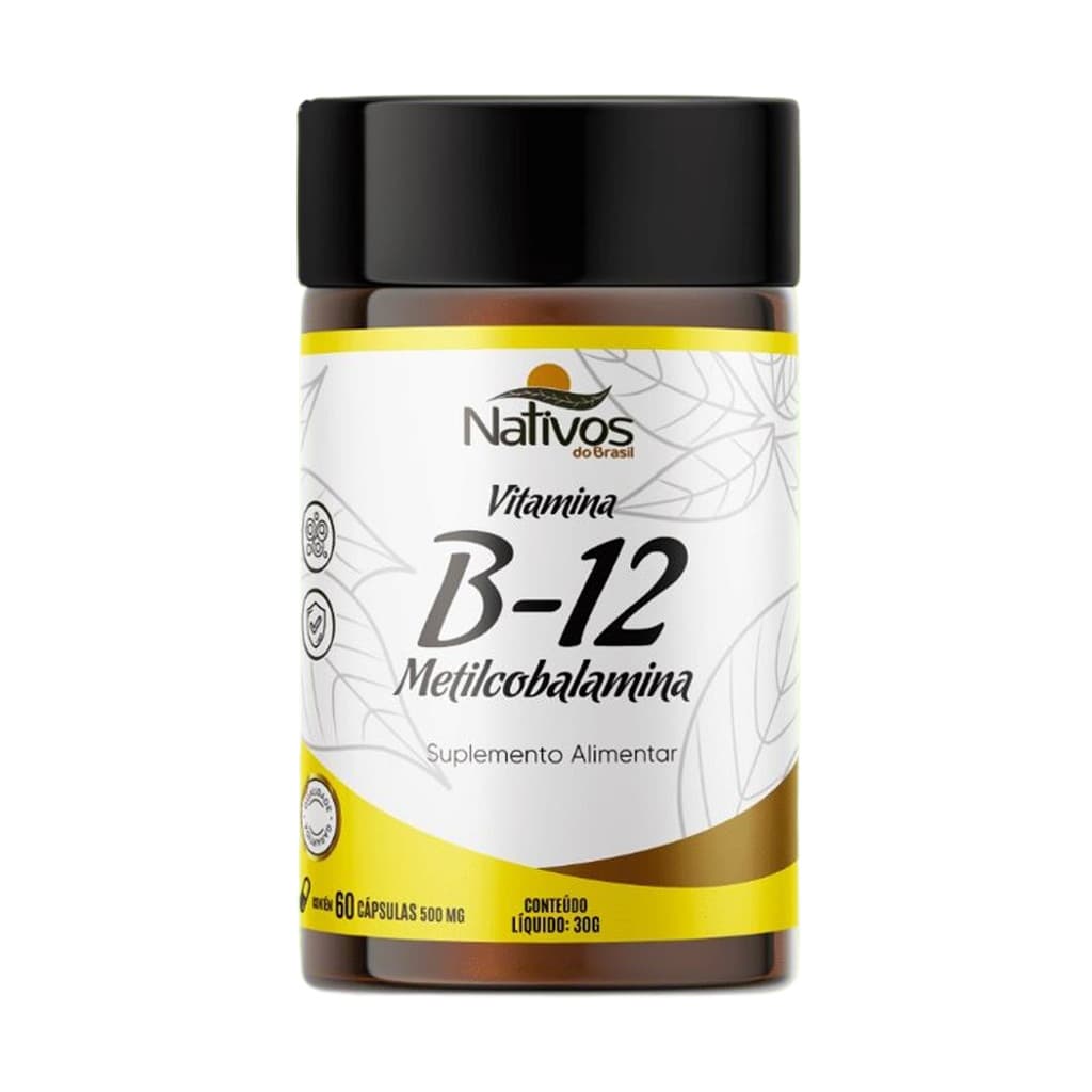 Vitamina B12 (Metilcobalamina) 60 Cápsulas - Nativos do Brasil