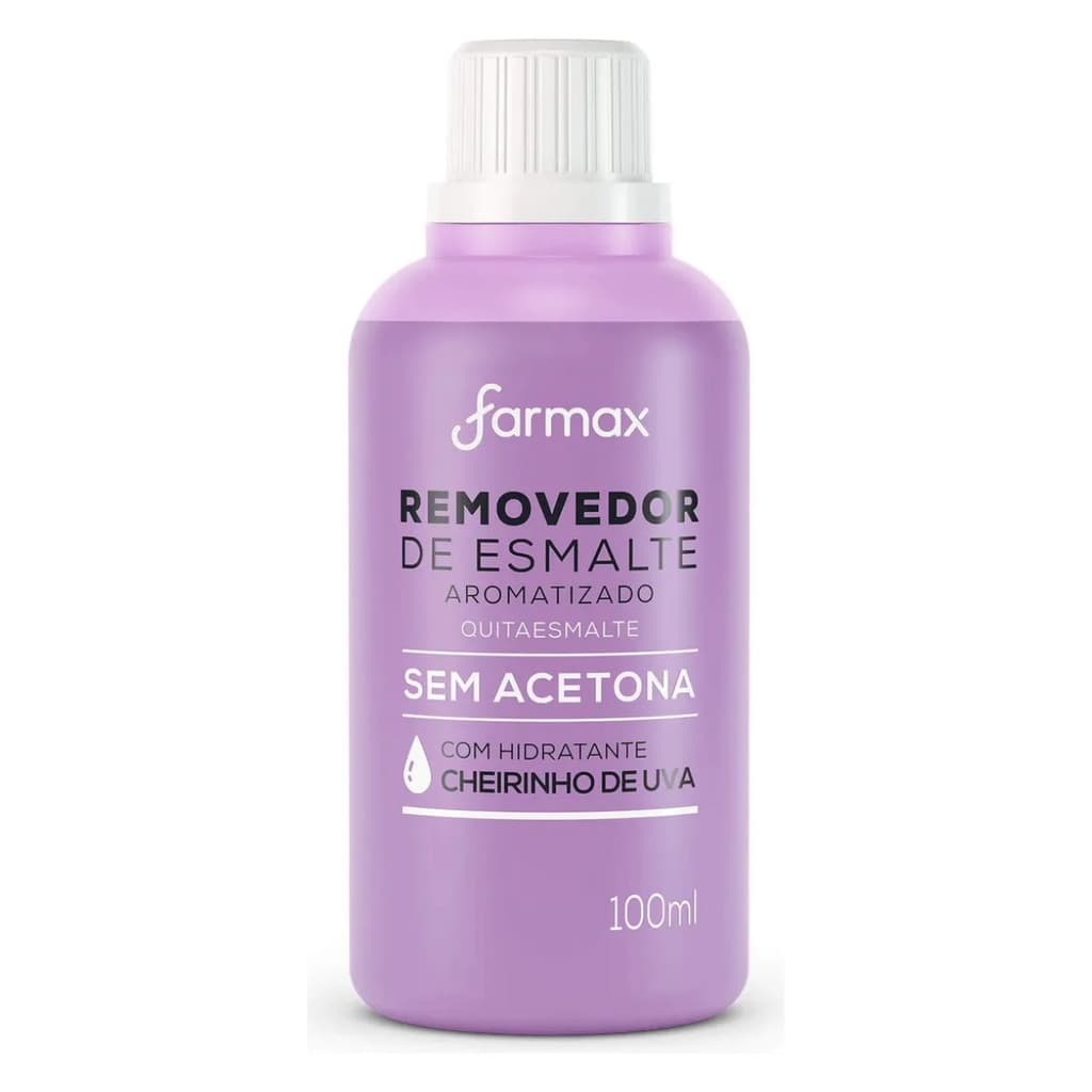 REMOVEDOR UVA SEM ACETONA FARMAX 100ML