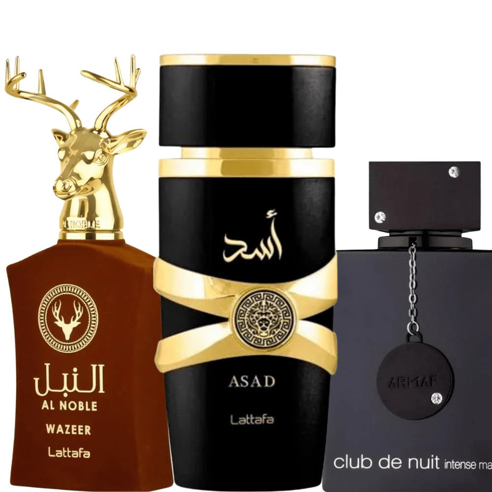 3 Perfumes Árabes Masculinos de 100ml Embalagem de Vidro Envio Imediato