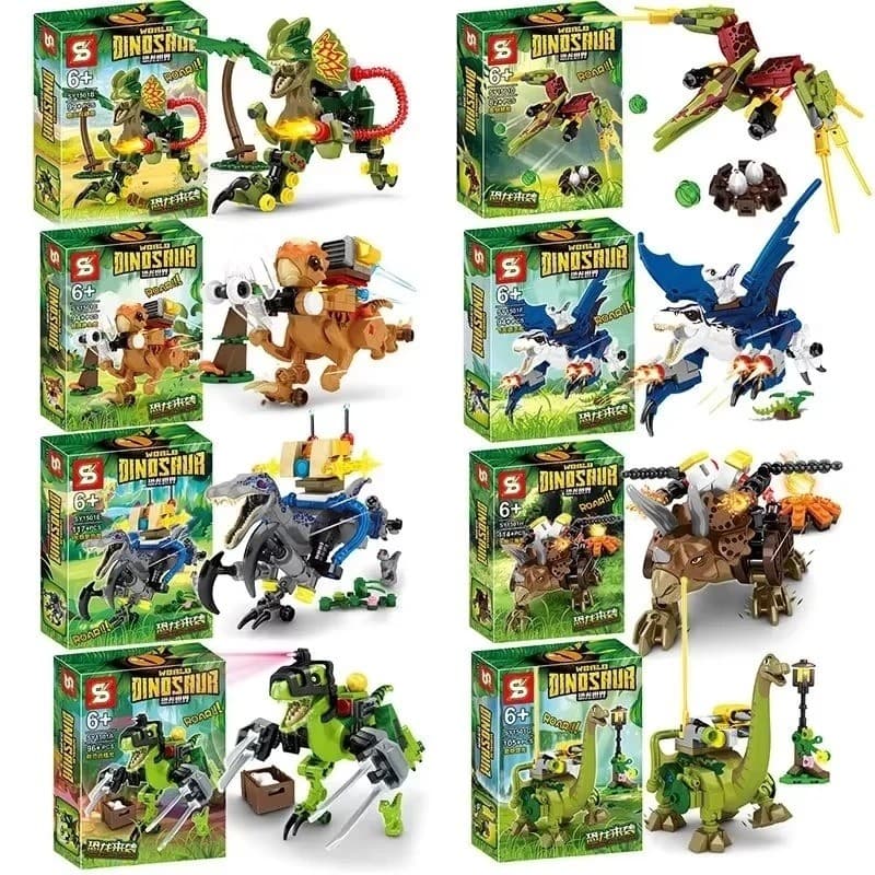 Dinossauro Robô War de Montar com Blocos Peças da Aventura Selvagem