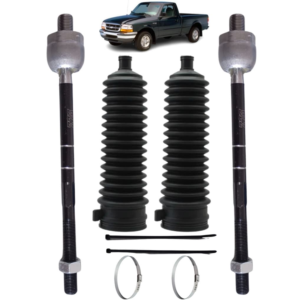 kit Par Articulação Barra Axial Ford Ranger 1998 Até 2012 + coifas