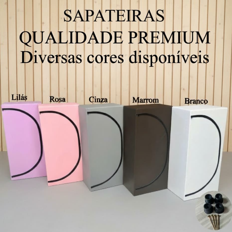 Sapateira Compacta com Fecho em Zíper 4 Divisões
