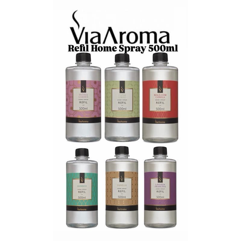 Home Spray Via Aroma Refil 500ml Aromatizador de Ambiente - Escolha seu