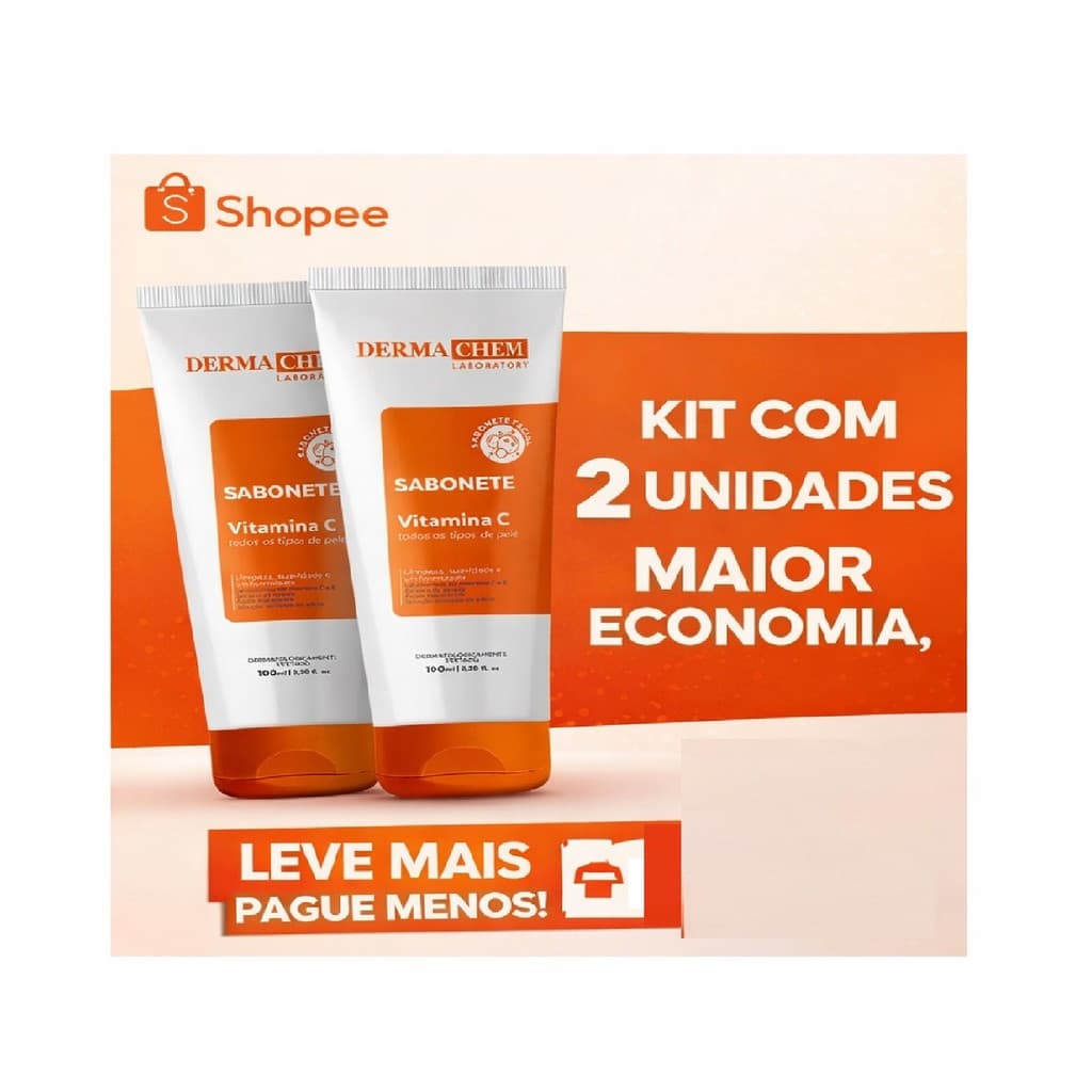 Sabonete Vitamina C Dermachem 100ml Anti-Idade Clareador