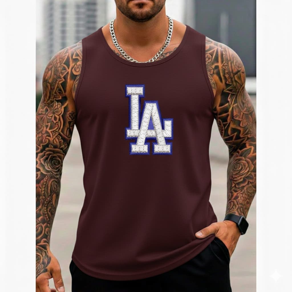 Regata Masculina Algodão Premium Estampa LA Envio Imediato