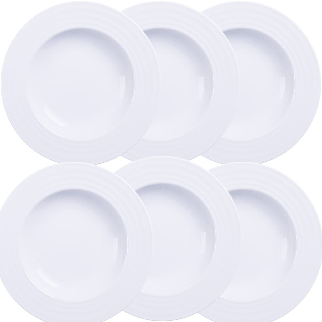 6 pratos fundo tramontina porcela 23cm vibrare kit de pratos de porcelana tramontina