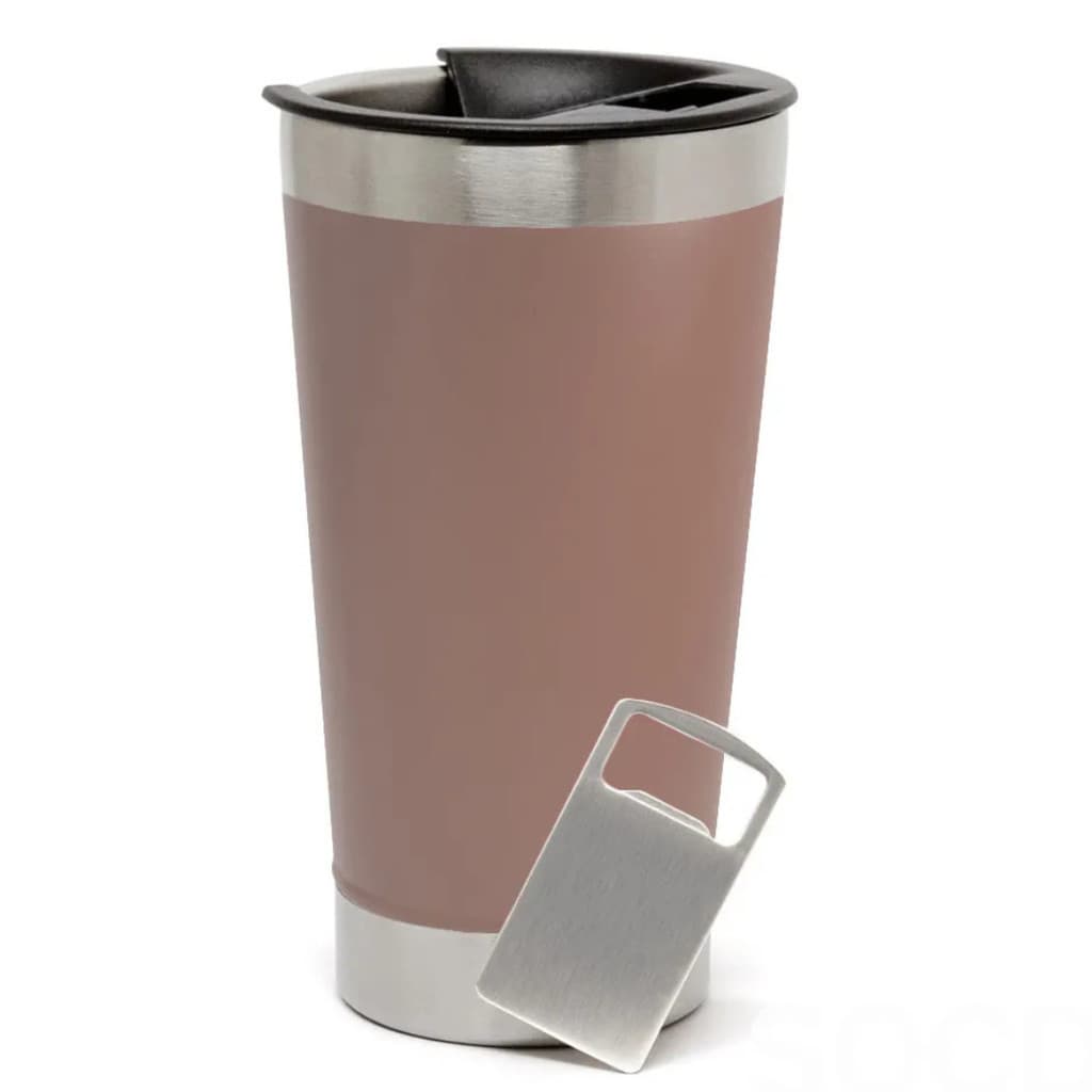 Normal - Copo Térmico Inox com TAMPA e ABRIDOR (473 ml) - Rosê