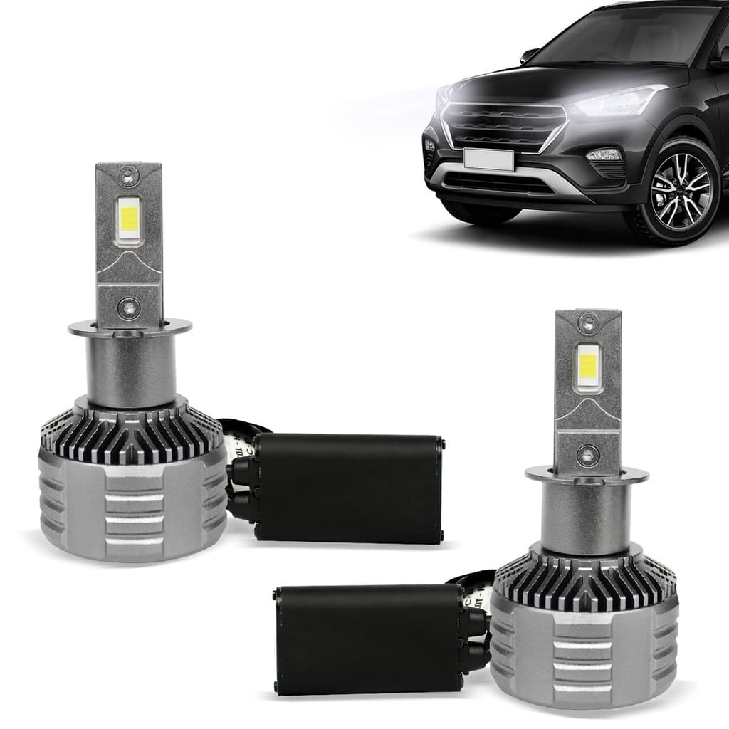 Par Lâmpadas Led H3 Cc-lot Black Diamond 18.000lm Canceller Jr8